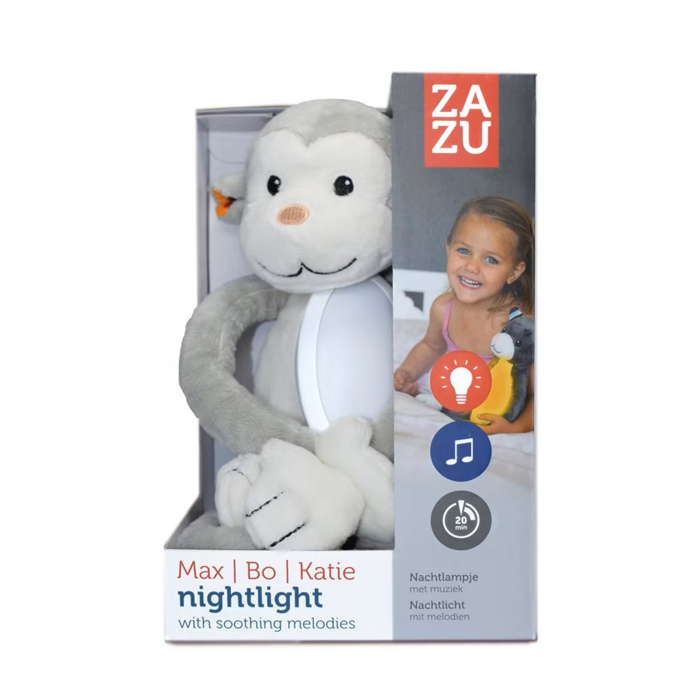 Peluche Max Soft Toy Nightlight com melodias 4