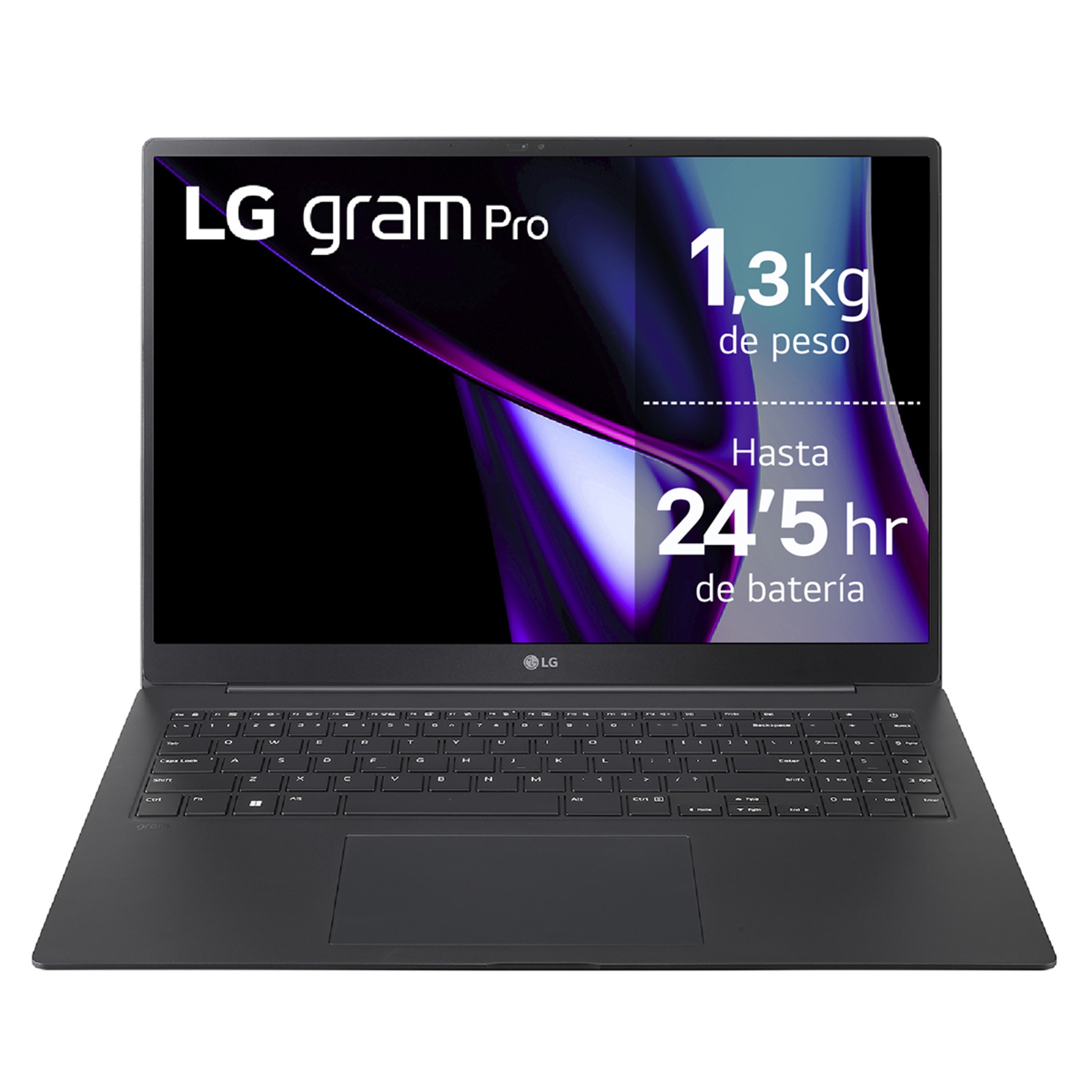 Portátil LG gram Pro 16Z90SP, Intel Core Ultra 7-155H, 32GB, 1TB SSD, GeForce RTX 3050 4GB, 16", W11 Negro-1