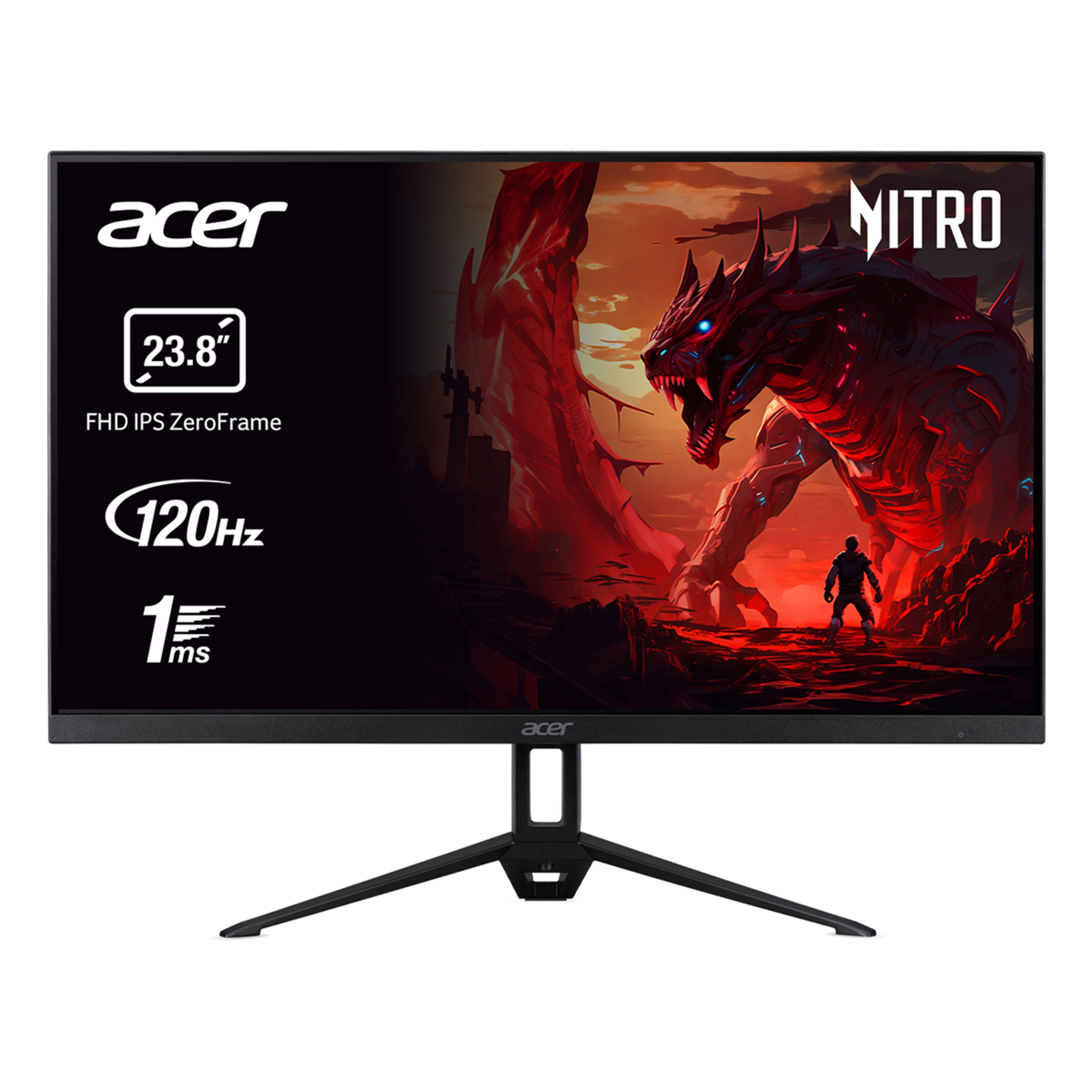 Monitor PC Gaming 60cm (23,8") Acer Nitro KG243YG0bmix, 120 Hz Full HD ZeroFrame IPS, AdaptiveSync Negro-1