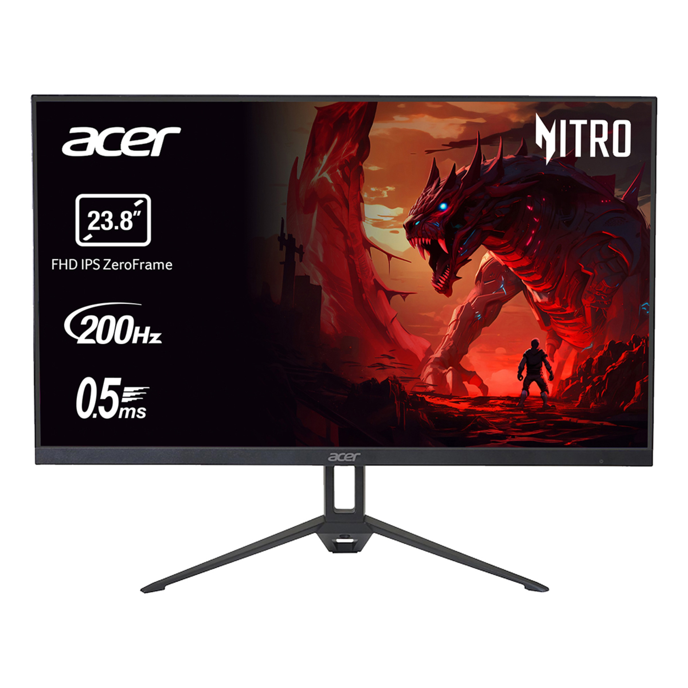 Monitor Pc Gaming 60cm (23,8") Acer Nitro KG243YX1bmipx, 200 Hz Full HD ZeroFrame, HDR10, FreeSync Premium Negro-1