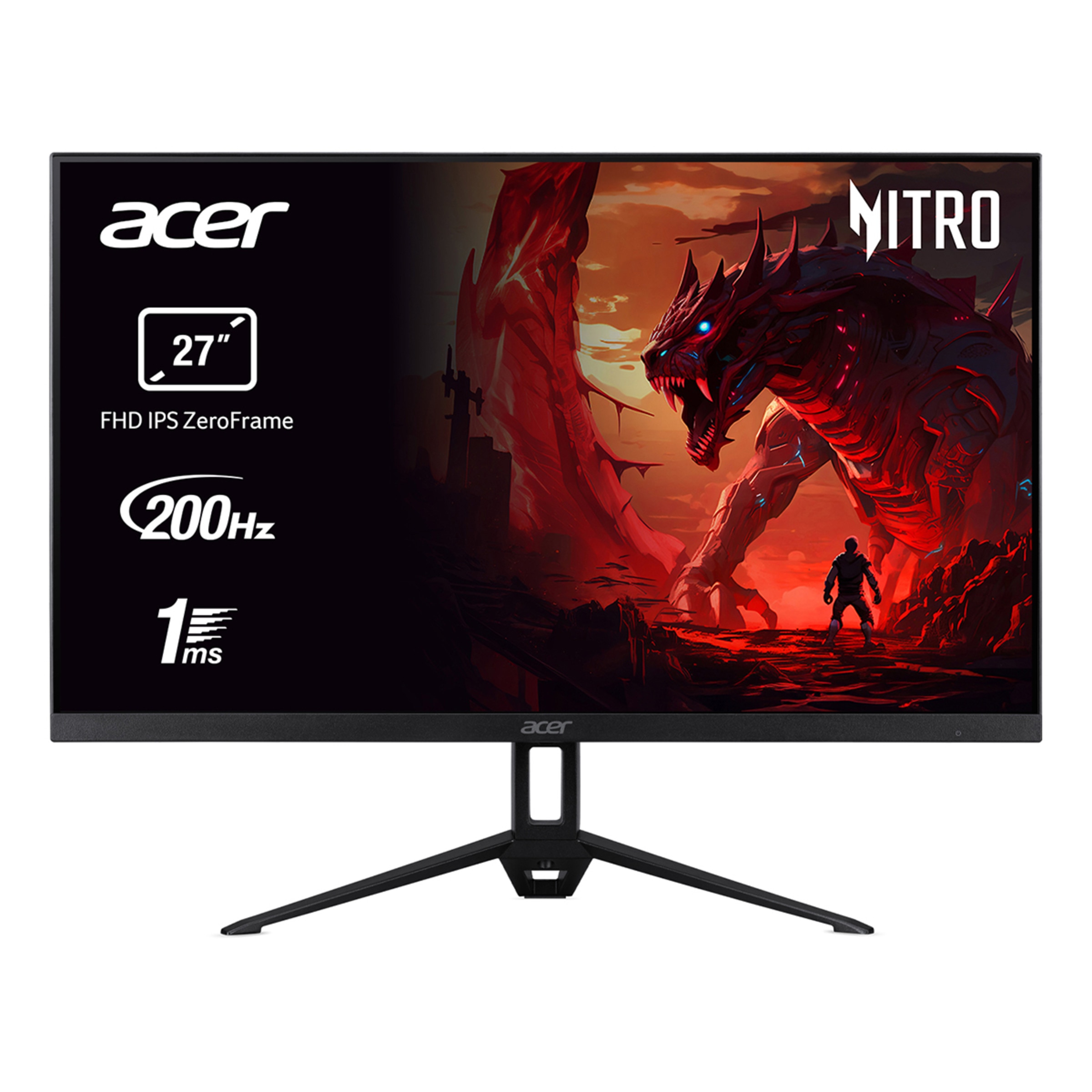 Monitor Pc Gaming 69cm (27") Acer Nitro KG273X1bmipx, 200 Hz Full HD ZeroFrame IPS, HDR10, FreeSync Premium Negro-1
