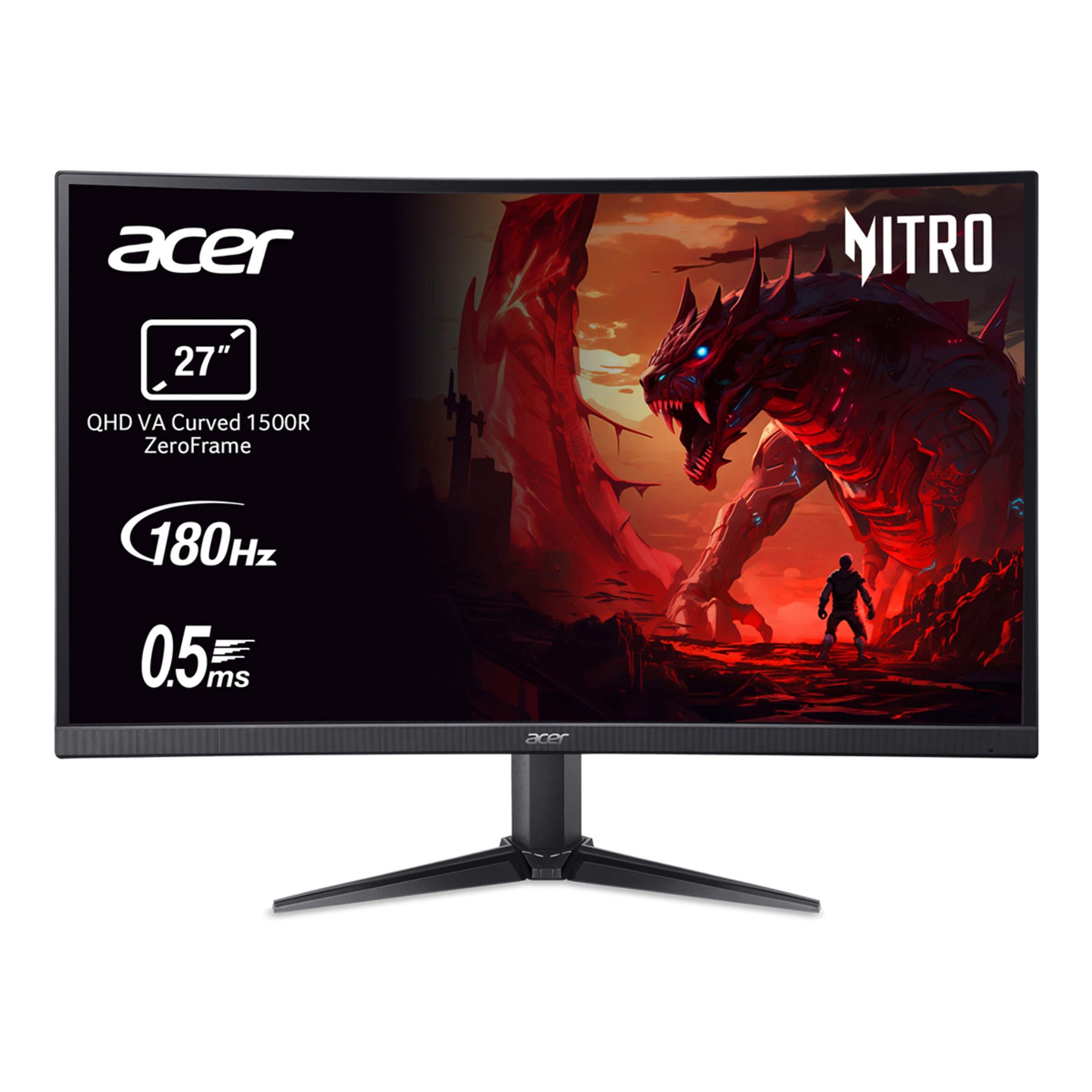Monitor PC Gamig curvo 69cm (27") Acer Nitro ED271UP3bmiipx, 180 Hz QHD ZeroFrame, HDR10 FreeSync Premium Negro-1