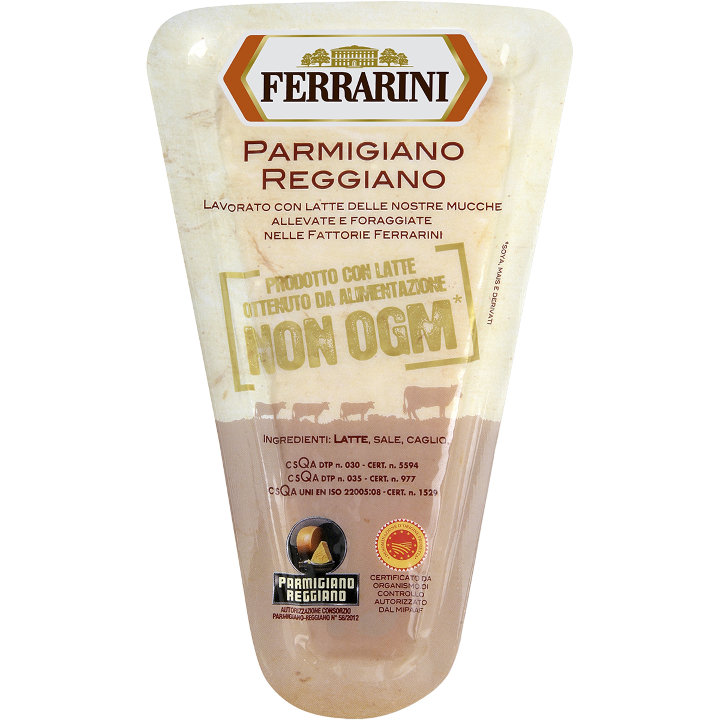 queso italiano de vaca DOP Parmigiano Reggiano cuña 250 g