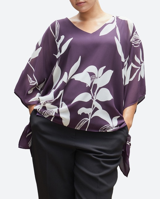 Imagen 0 de Blusa de gasa manga francesa