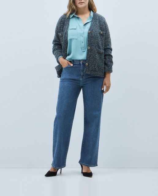 Imagen 0 de Pantalón vaquero TARA wide leg mujer