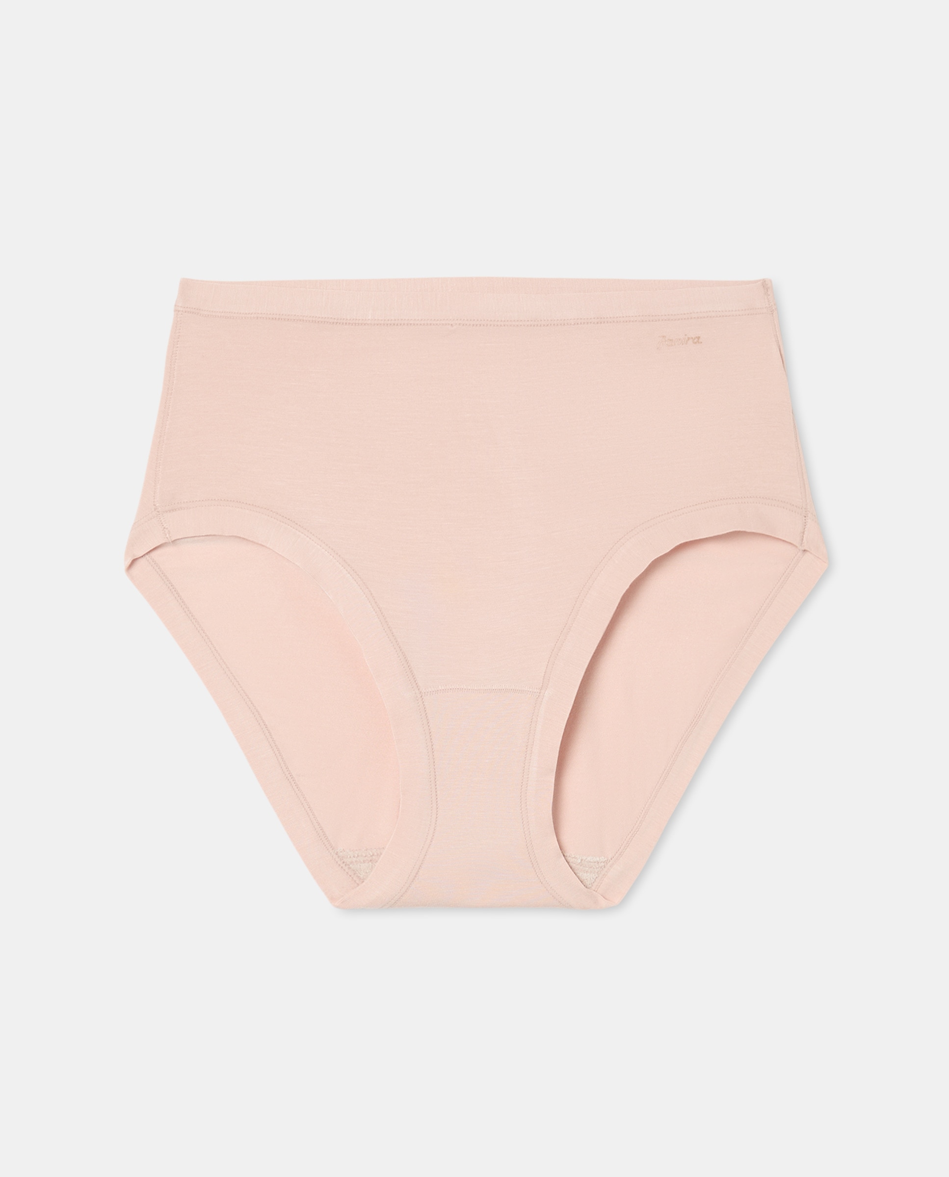 Cueca de Micro Modal Elástica com Tato Suave Bege-1