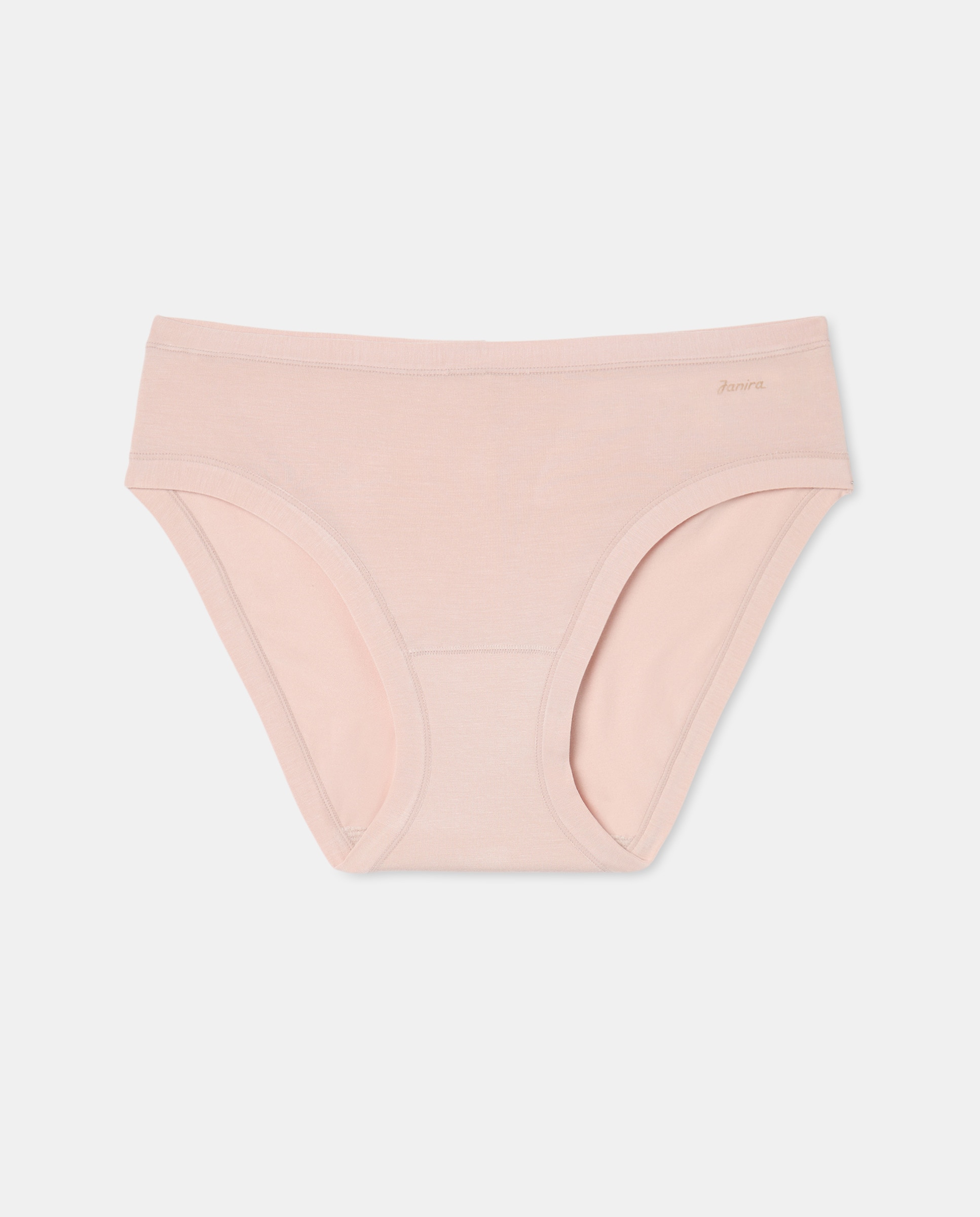 Cueca de Micro Modal Elástica com Tato Suave Bege-1