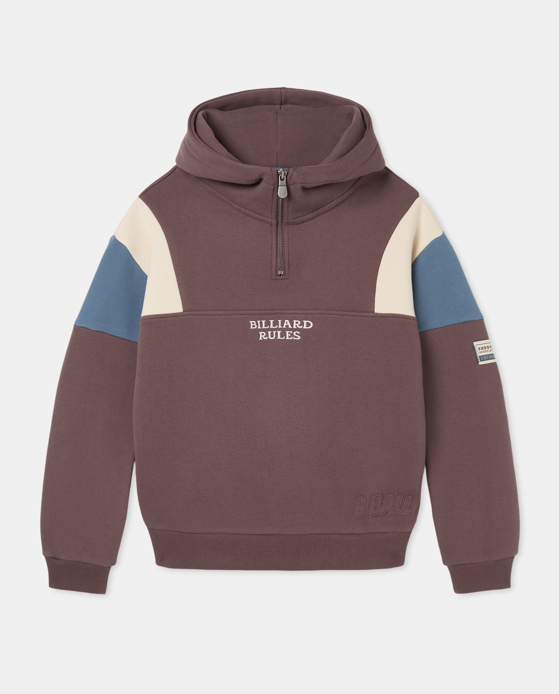 Sweatshirt com Capuz e Fecho de Correr com Color Block Multicolor-4
