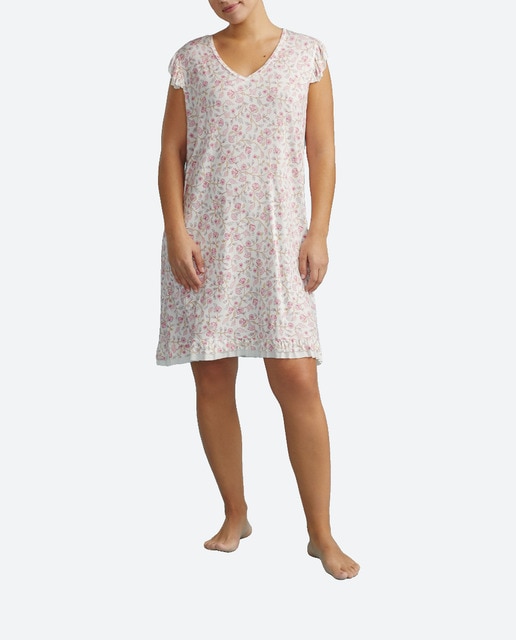 Imagen 0 de Camisón corto con escote de pico