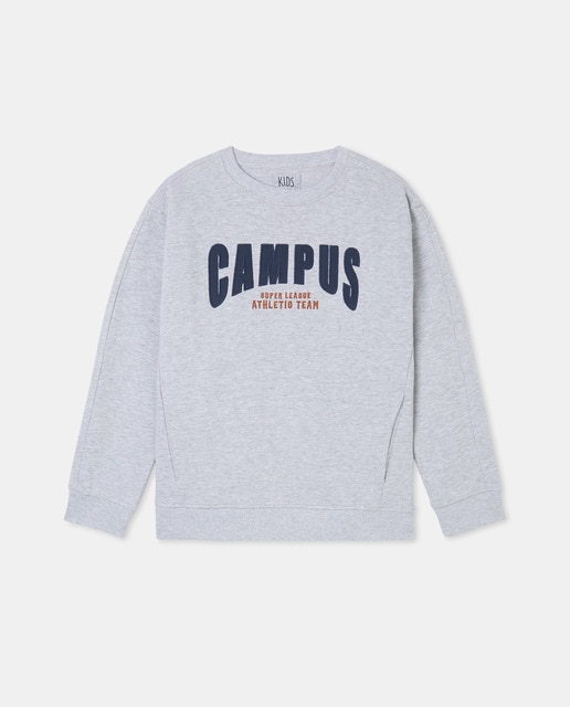 Imagem 0 de Sweatshirt com Gola Redonda e Remendo