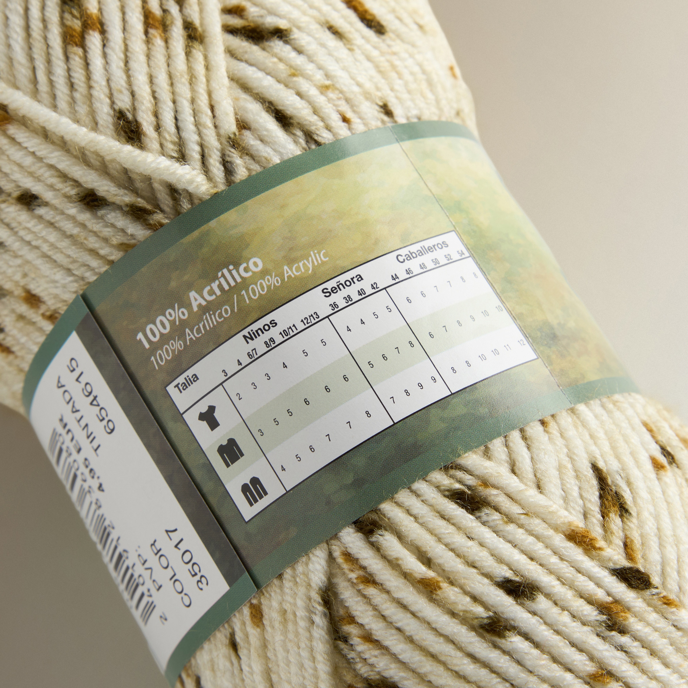 Novelo de Lã Acrílico 100 g Vega Tweed Nako Verde-2