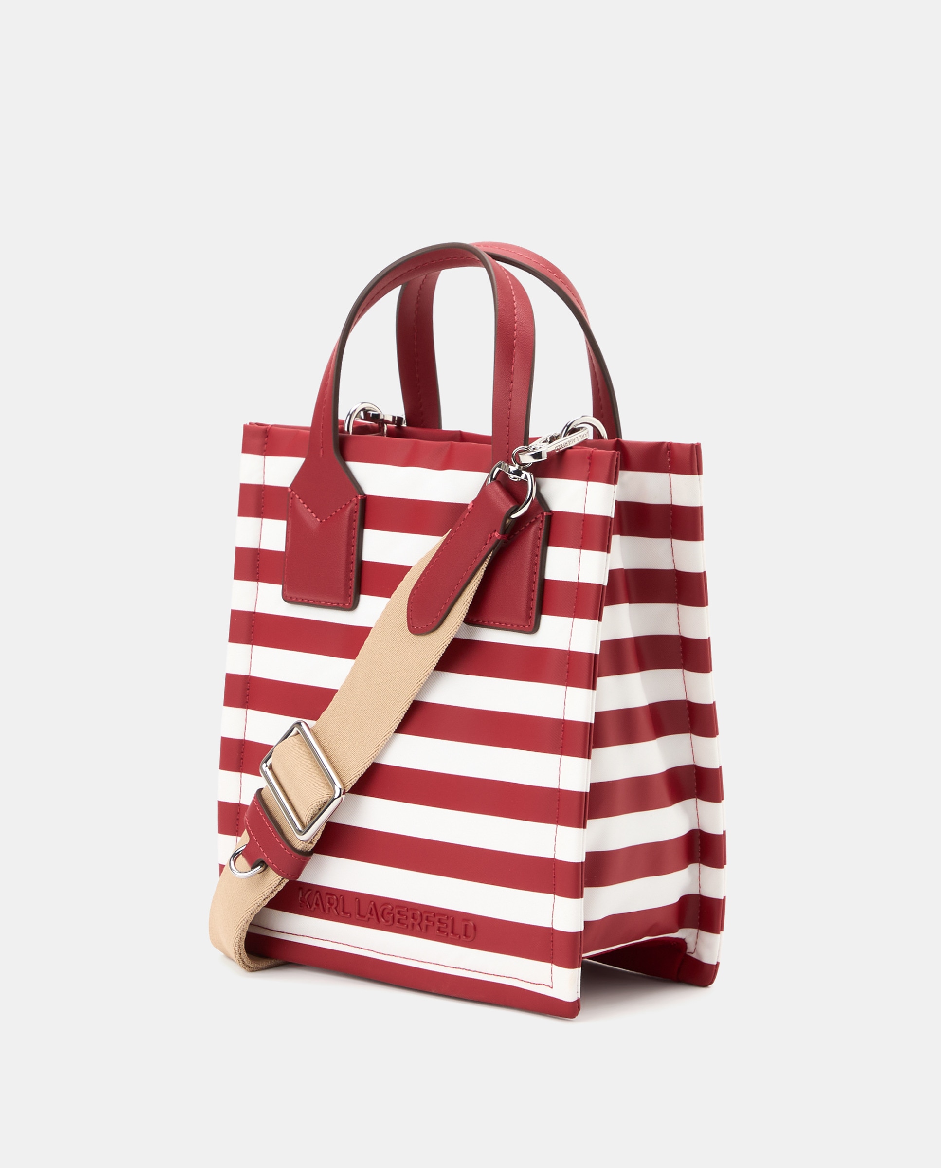Mala Tipo Tote Quadrada de Nylon Multicolor-2