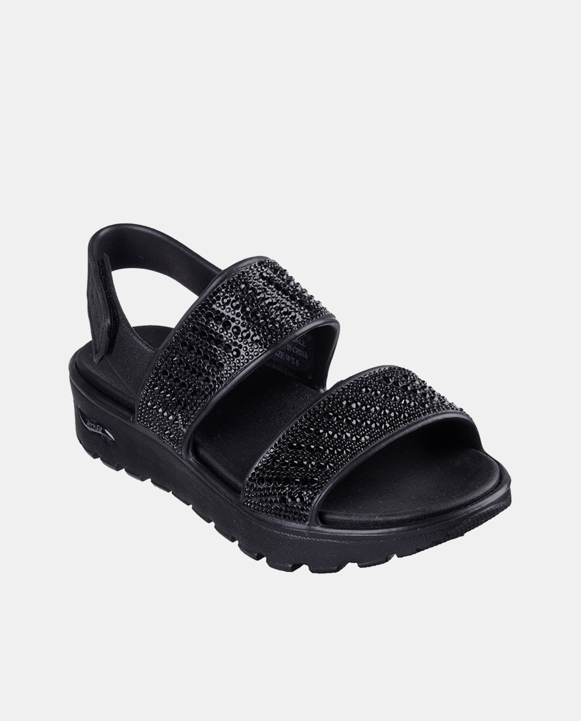 Sandálias de Foam com Ajuste de Velcro Preto-1