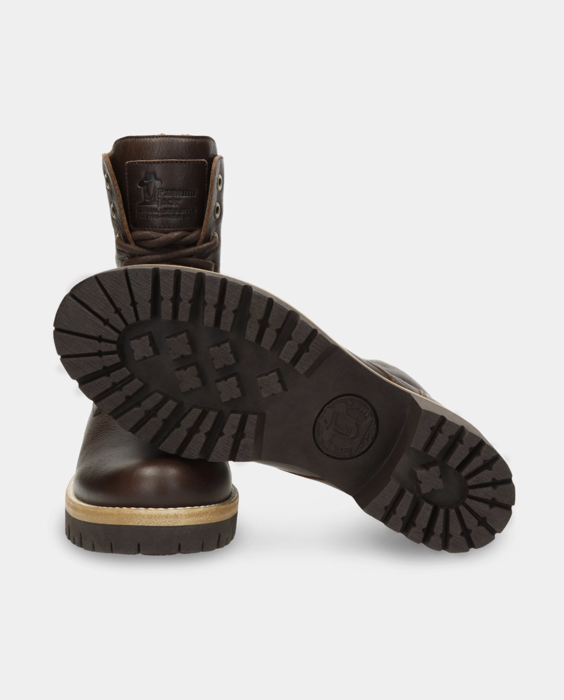 Botas em Pele e com Forro de Pelo Sintético Castanho-3