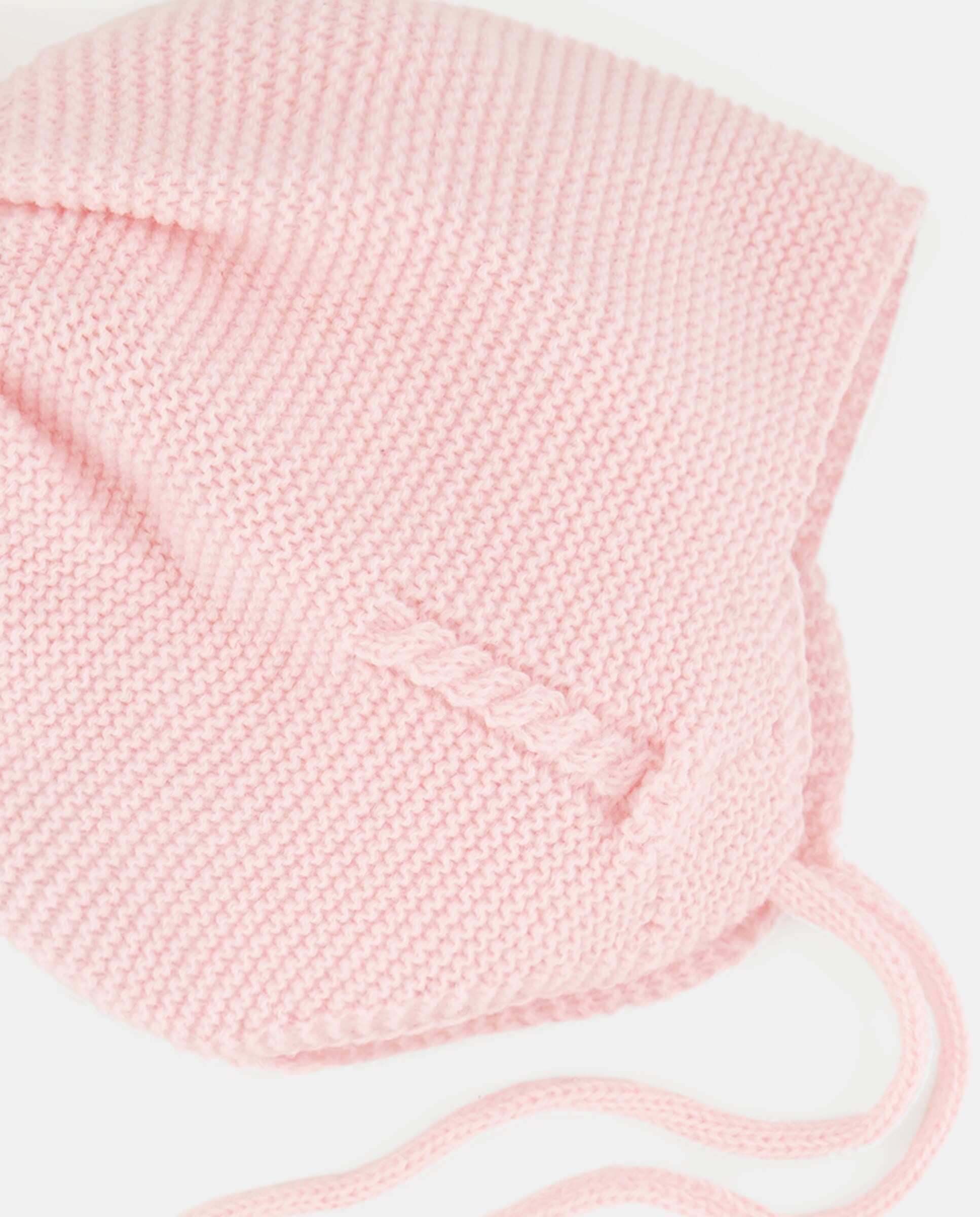 Gorro Básico de Bebé com Trança Lateral Rosa-claro-2