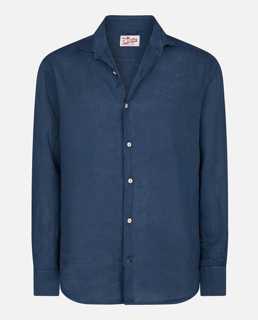 Imagem 0 de Camisa Regular Fit de Linho com Manga Comprida
