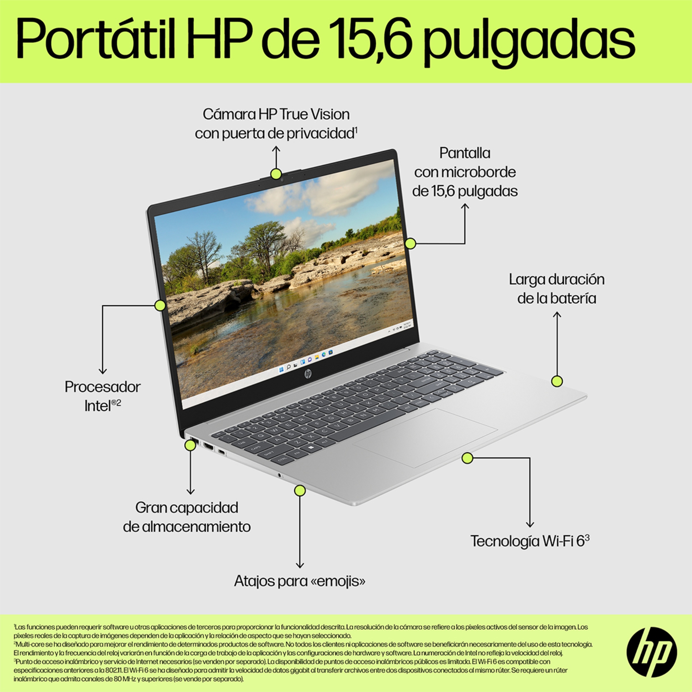 Portátil HP 15-fd0248ns, i3-N305U, 8GB, 512GB SSD, 15,6", W11 Plata-6