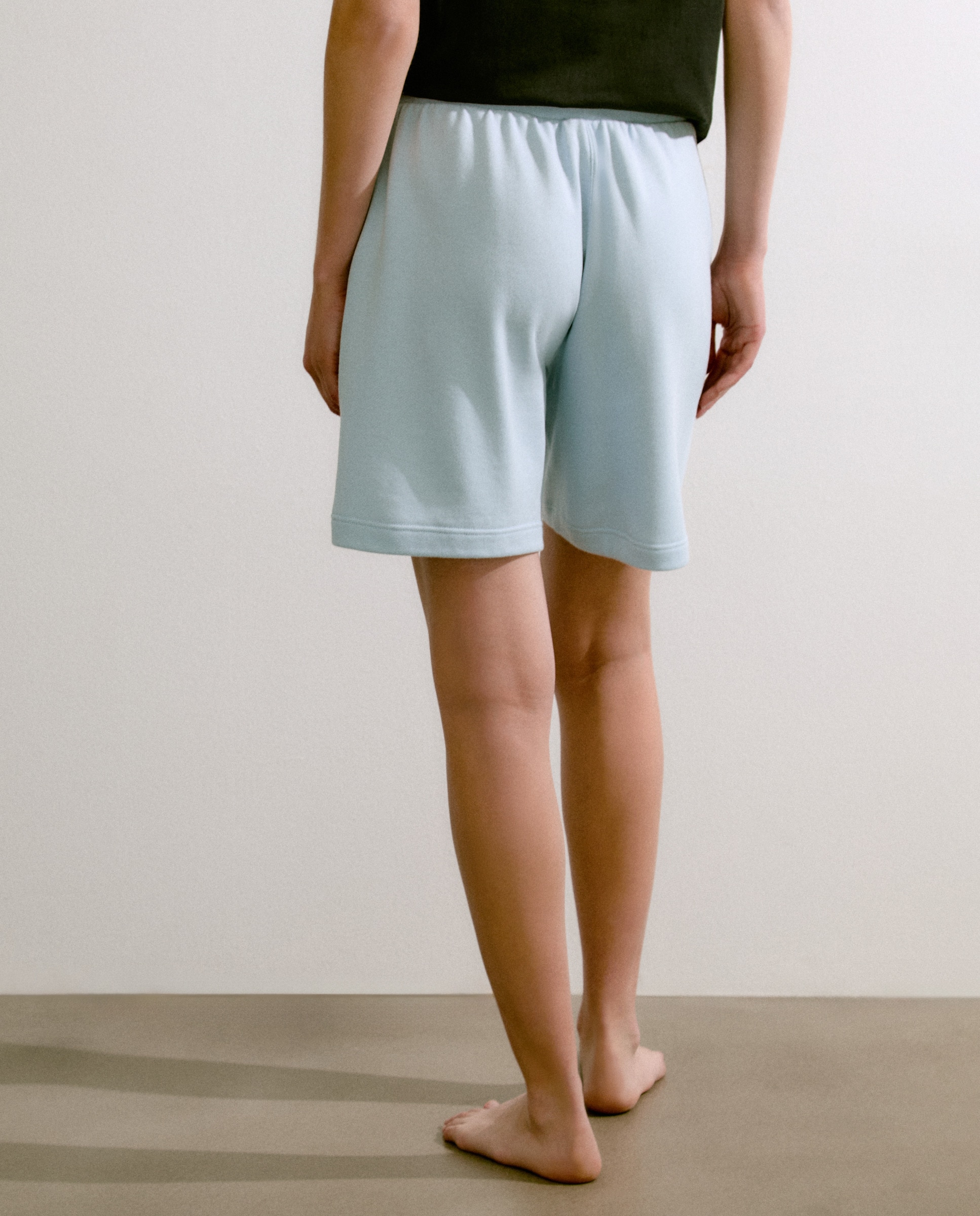 Bermudas de Algodão Azul-3