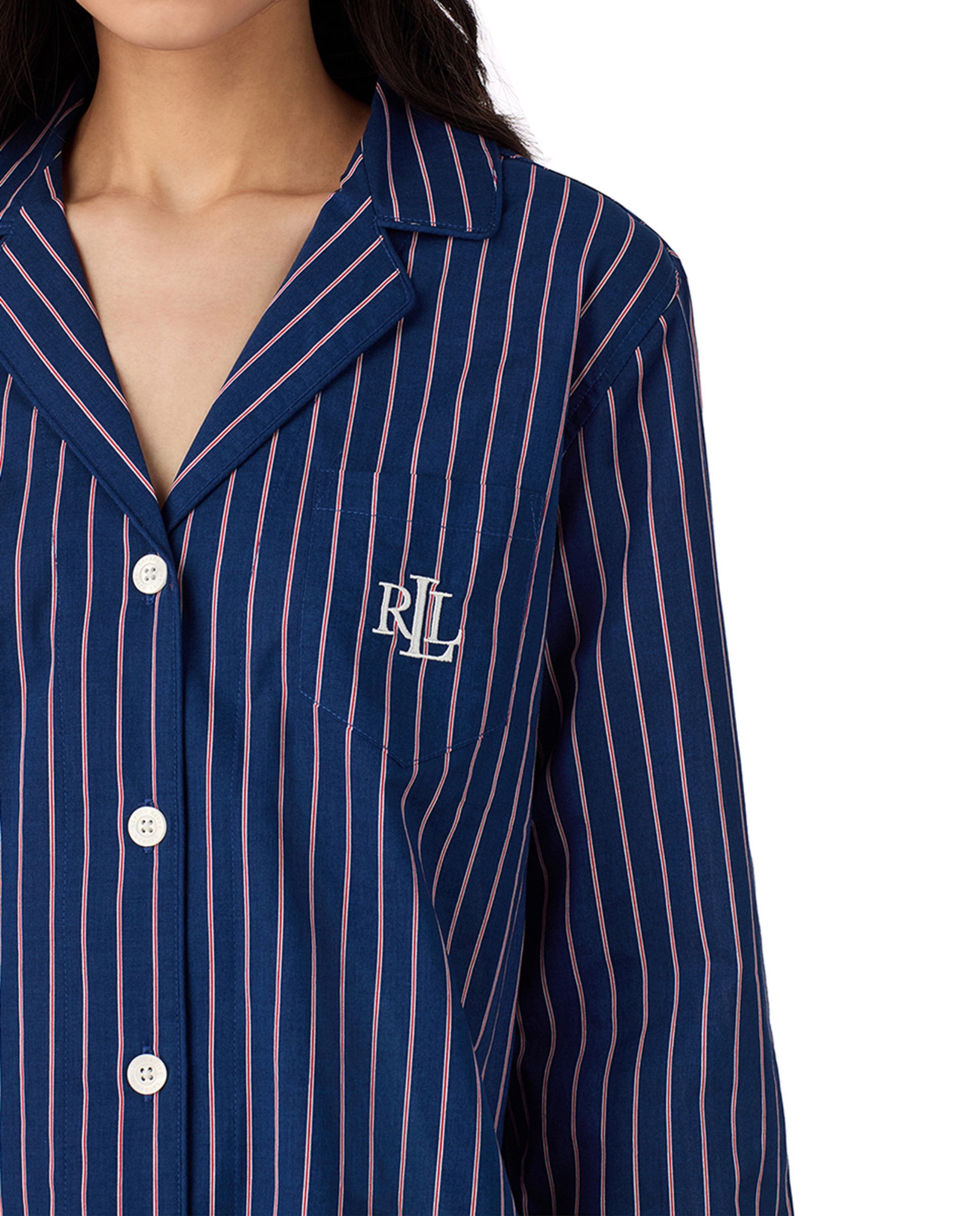 Pijama de Algodão e Viscose Azul-claro-3