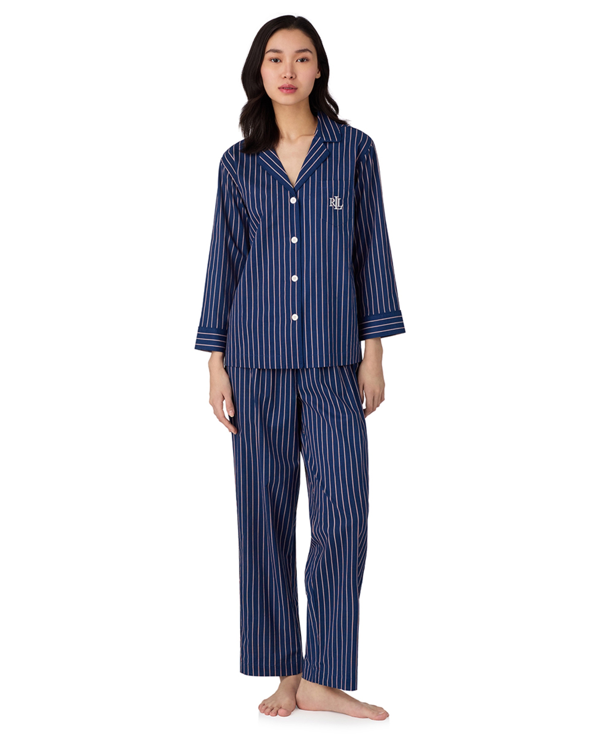 Pijama de Algodão e Viscose Azul-claro-1