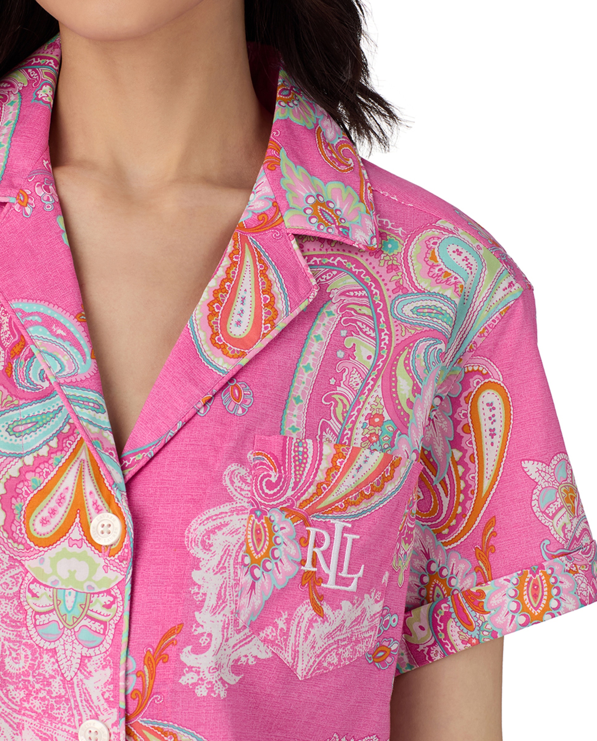 Pijama de Algodão e Viscose Rosa-claro-3