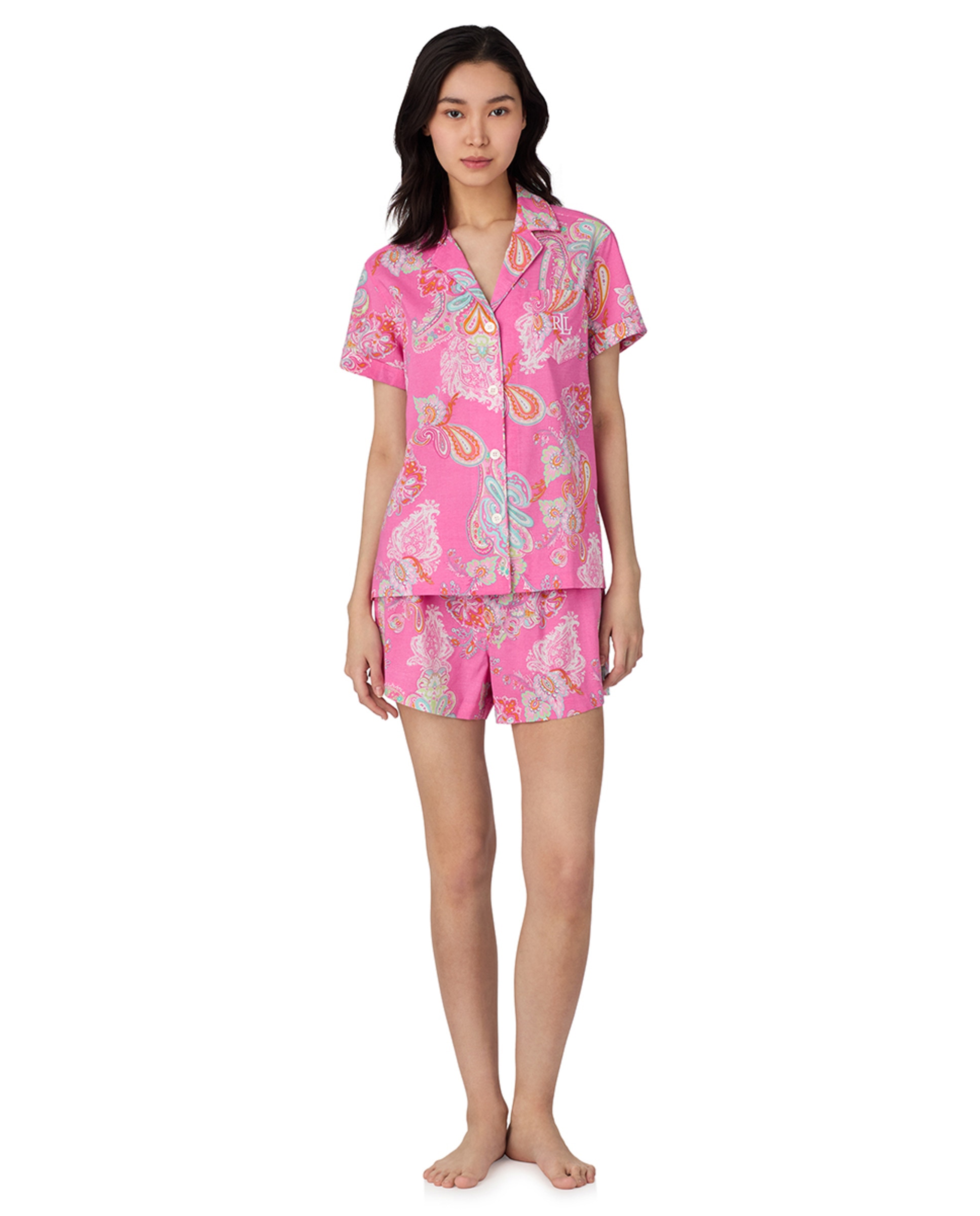 Pijama de Algodão e Viscose Rosa-claro-1