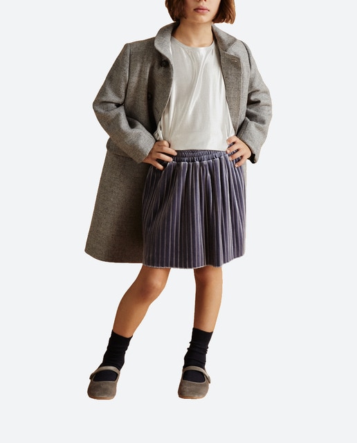 Imagen 0 de Falda plisada de niña de terciopelo