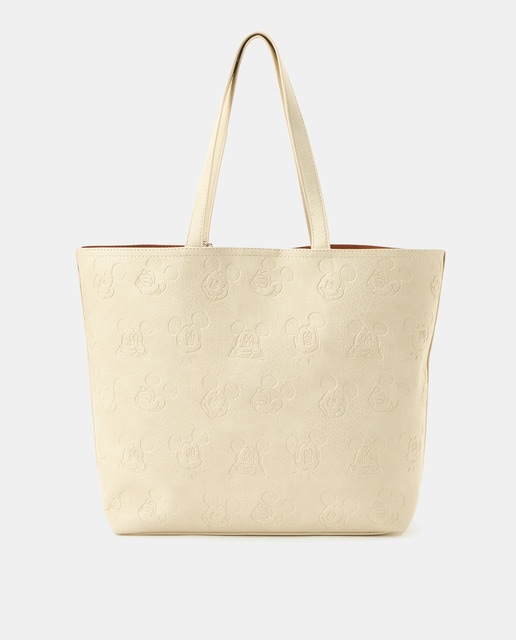 Imagen 0 de Bolso shopper con detalle de Mickey de mujer