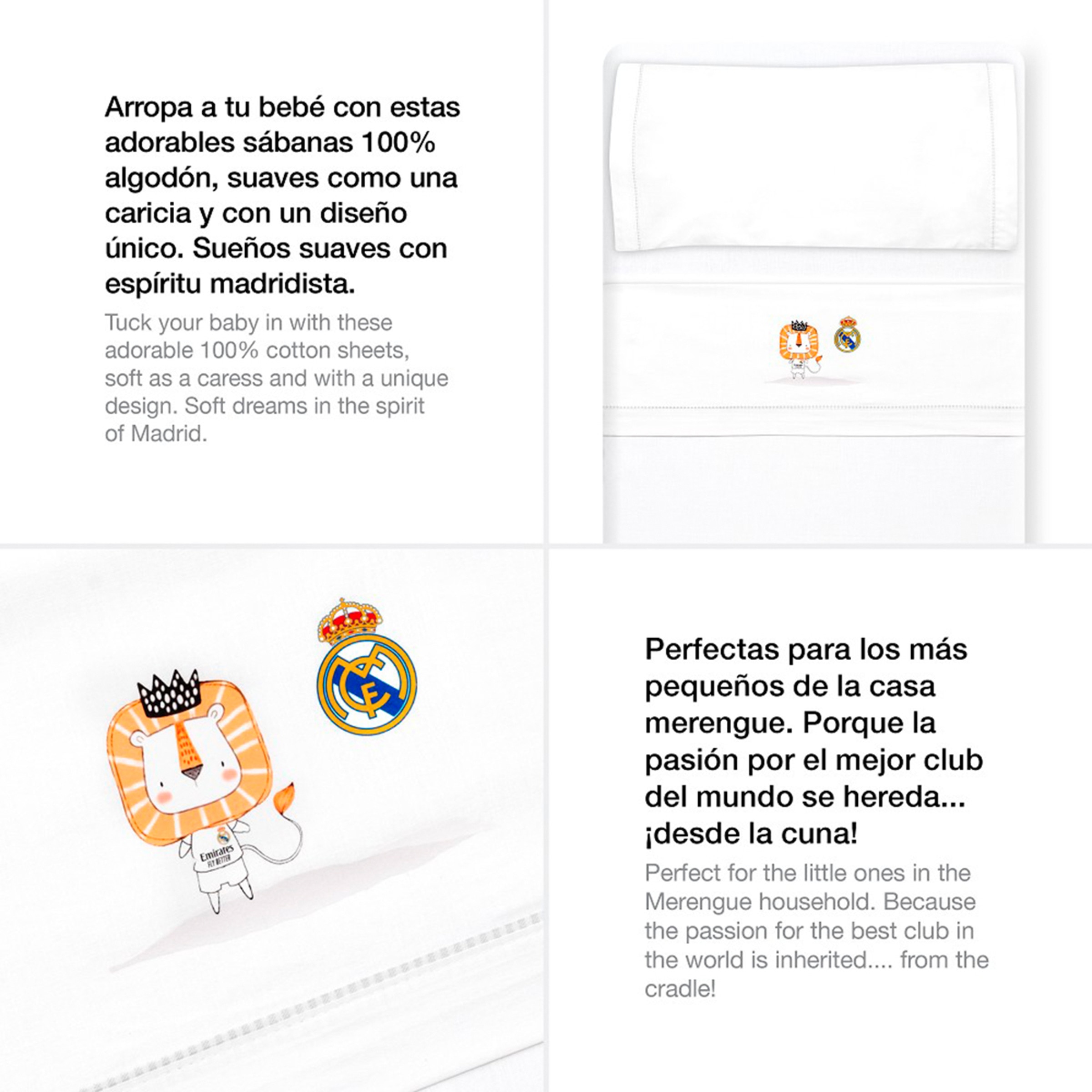 Triptico cuna real madrid leon escudo Blanco-4