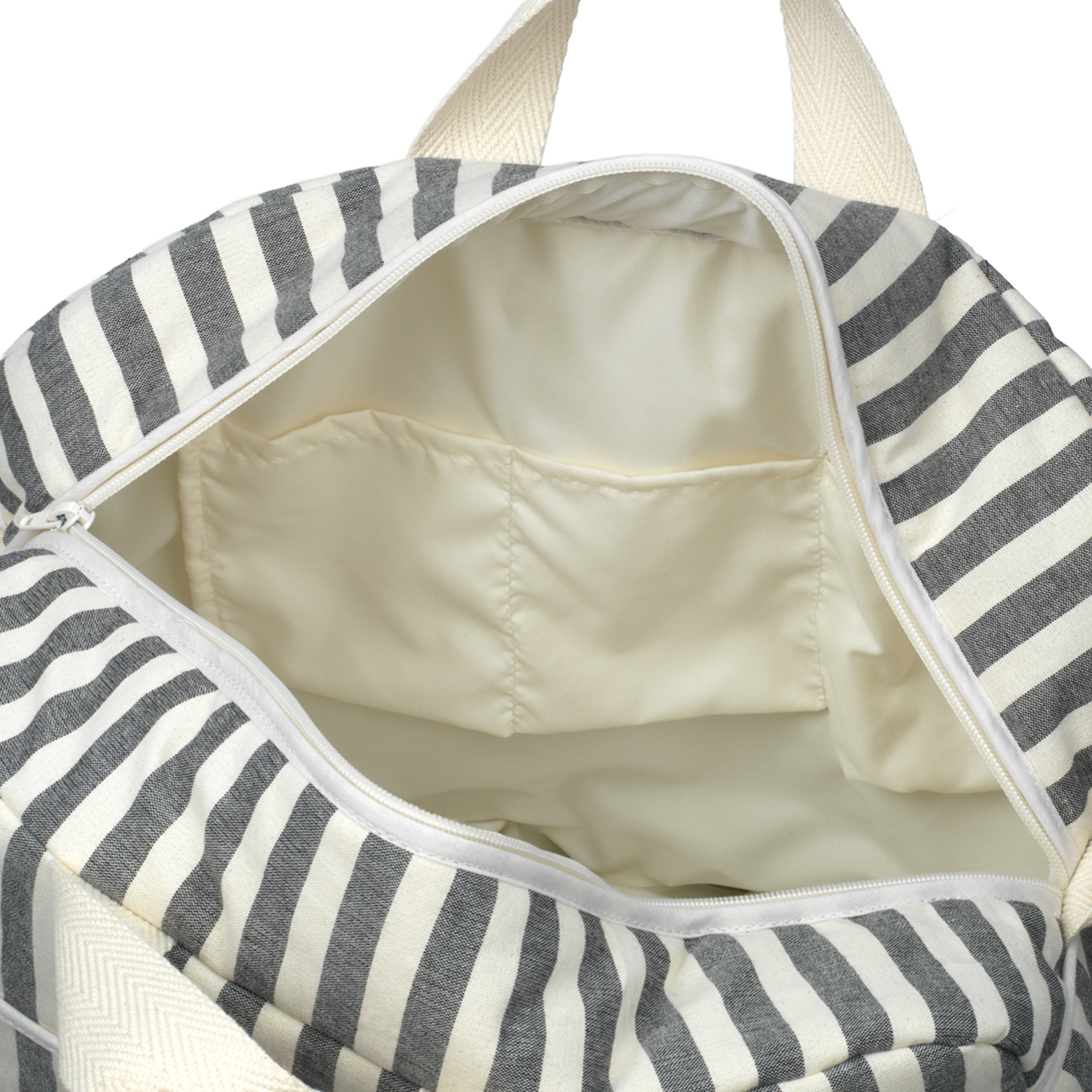 Bolso de maternidad Rayas Gris-2
