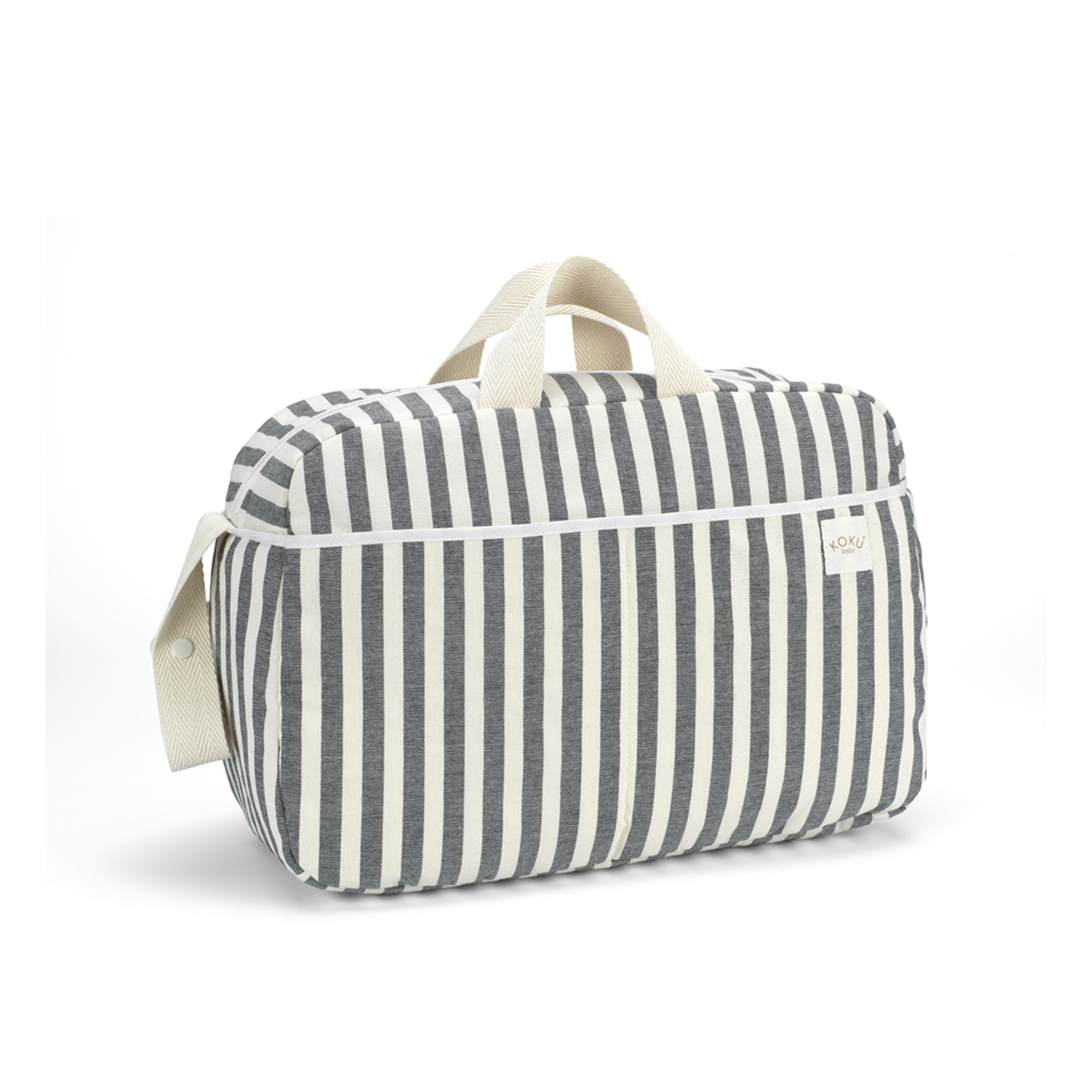 Bolso de maternidad Rayas Gris-1
