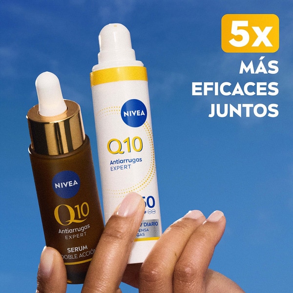 Q10 crema de día anti-arrugas Expert con Q10 puro y glicosptop SPF-50 Topf 40 ml para todo tipo de pieles