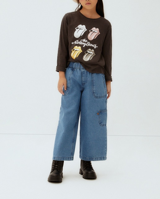 Imagen 0 de Pantalón denim cargo de niña