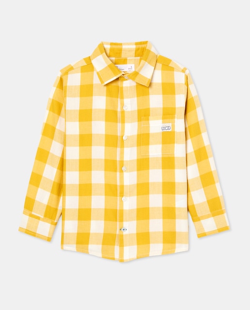 Imagem 0 de Camisa de Flanela aos Quadrados com Manga Comprida