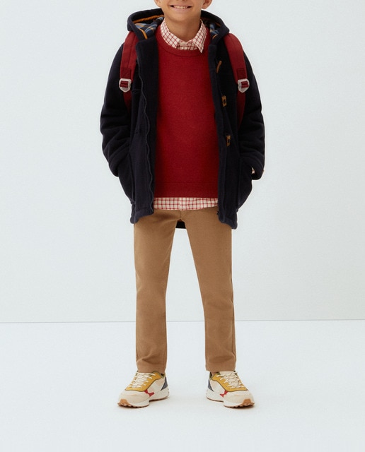 Imagen 0 de Trenka de niño con cuadros en interior