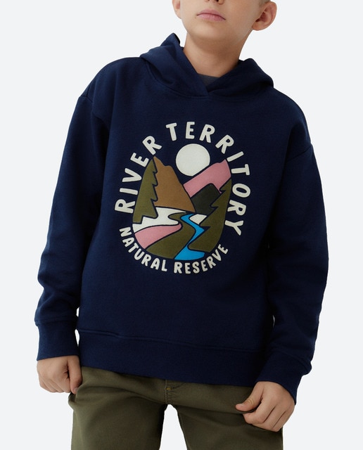 Imagen 0 de Sudadera cerrada capucha flock de niño