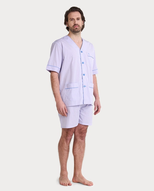Imagem 0 de Pijama de Tecido Curto sem Gola