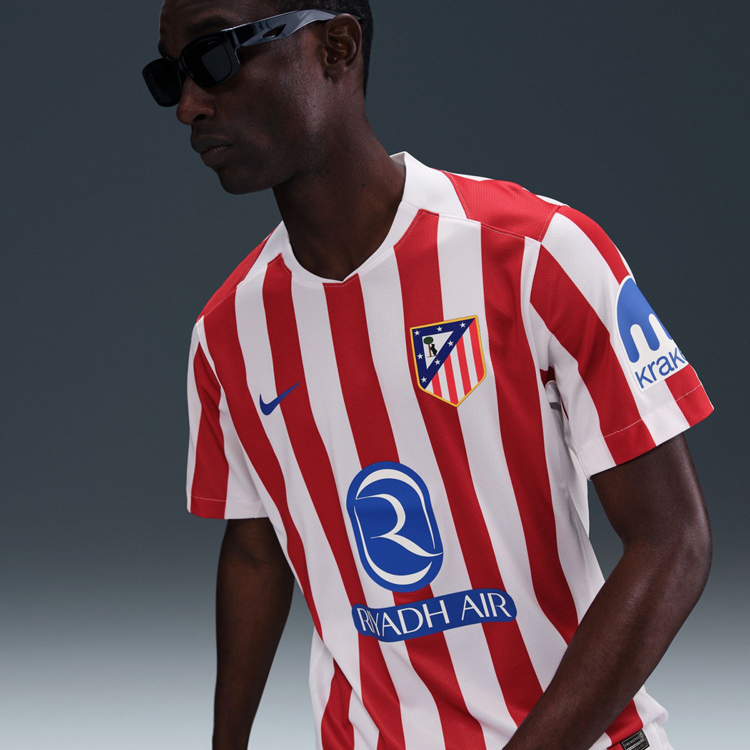 T-shirt de Homem 1.º Equipamento Atlético de Madrid 2025-2026 Stadium Vermelho / Branco-5