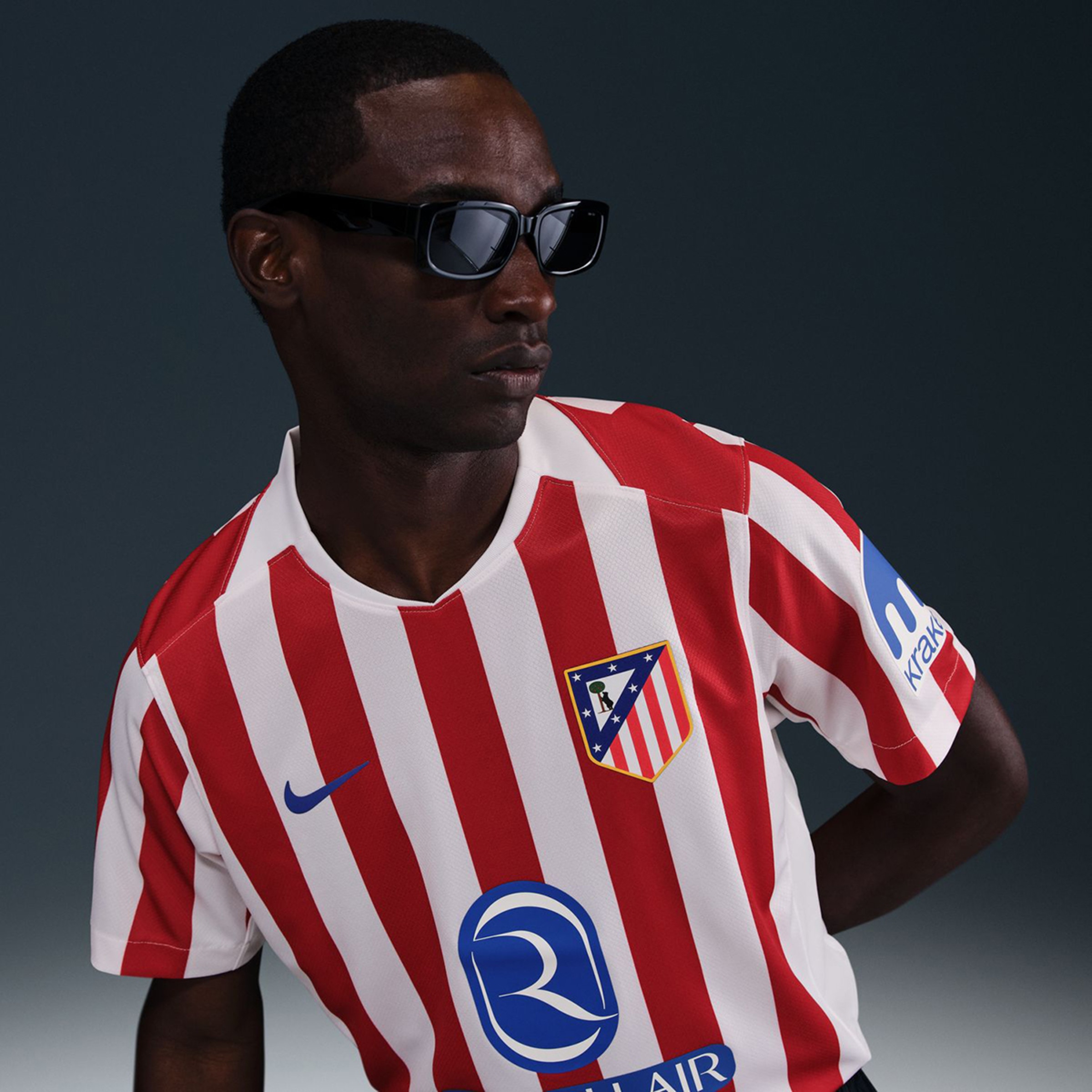 T-shirt de Homem 1.º Equipamento Atlético de Madrid 2025-2026 Stadium Vermelho / Branco-3