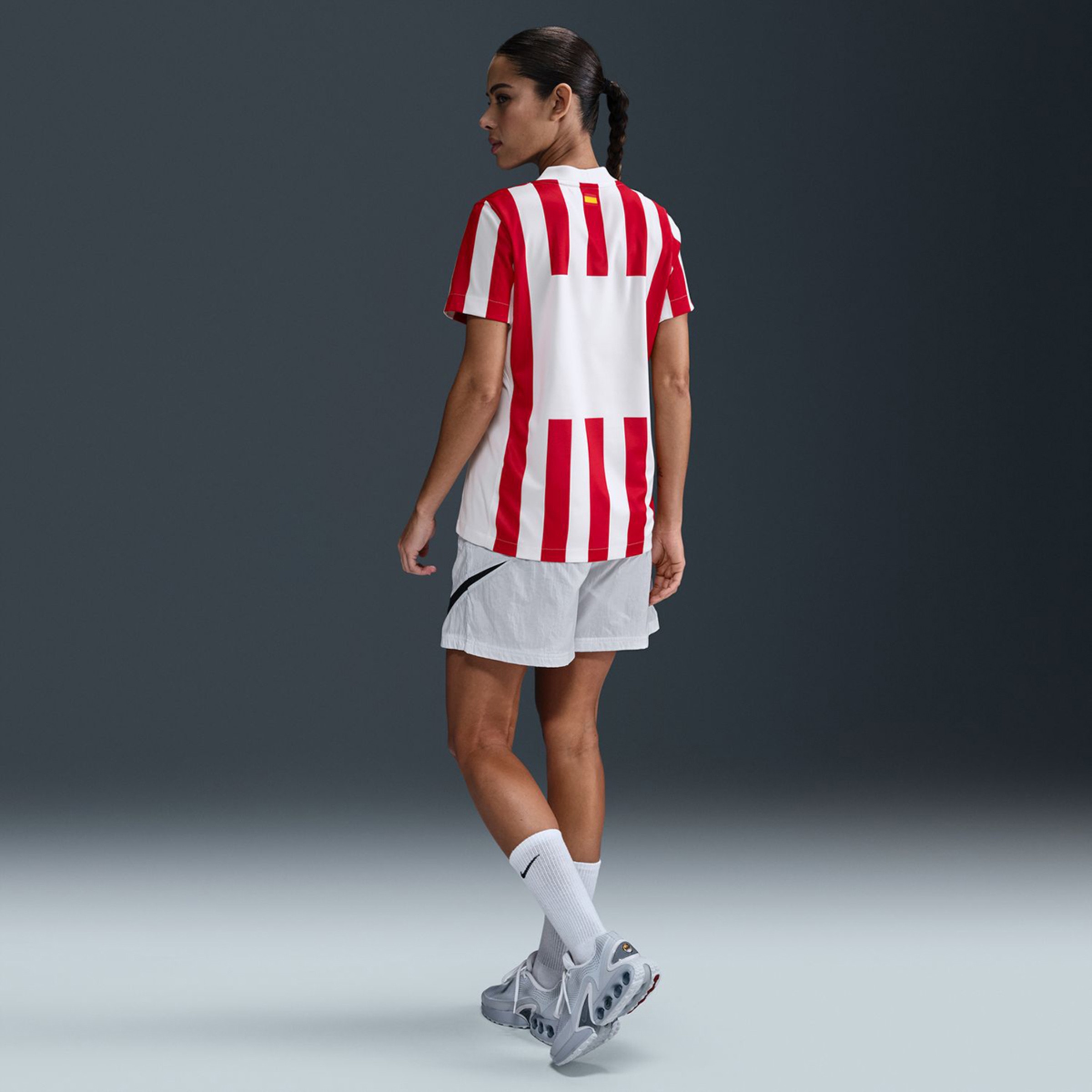 T-shirt de Mulher 1.º Equipamento Atlético de Madrid 2025-2026 Stadium Vermelho / Branco-2