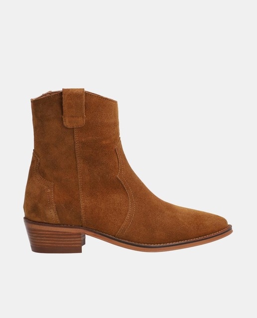 Imagem 0 de Botins em Pele Baby Silk com Sola de Couro Lite e Fecho de Correr