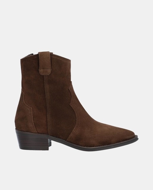 Imagem 0 de Botins em Pele Baby Silk com Sola de Couro Lite e Fecho de Correr