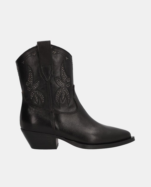 Imagem 0 de Botins em Pele com Sola Couro Lite e Fecho de Correr