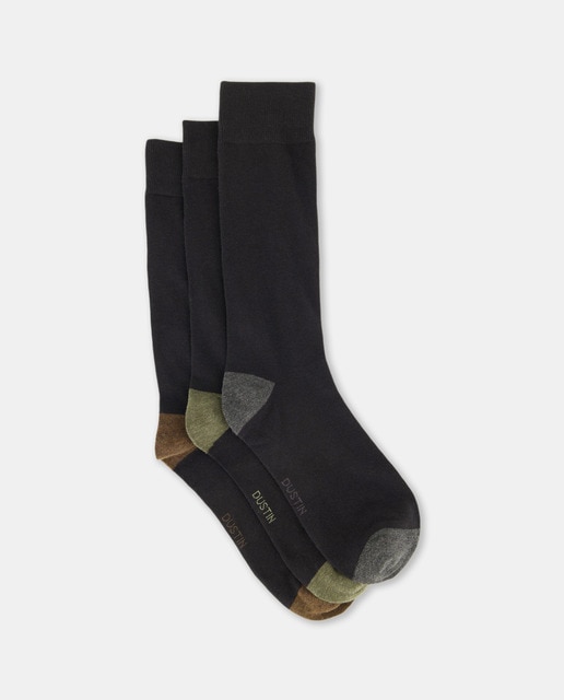 Imagen 0 de Pack de 3 calcetines tacon y puntera color hombre