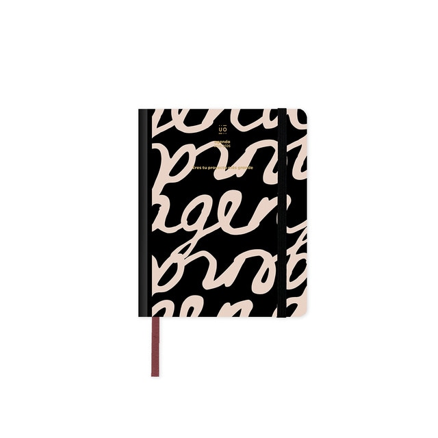 Imagen 0 de Agenda escolar 12 meses 2025-2026 128x154 mm mini semana vista Noir UO Negro castellano