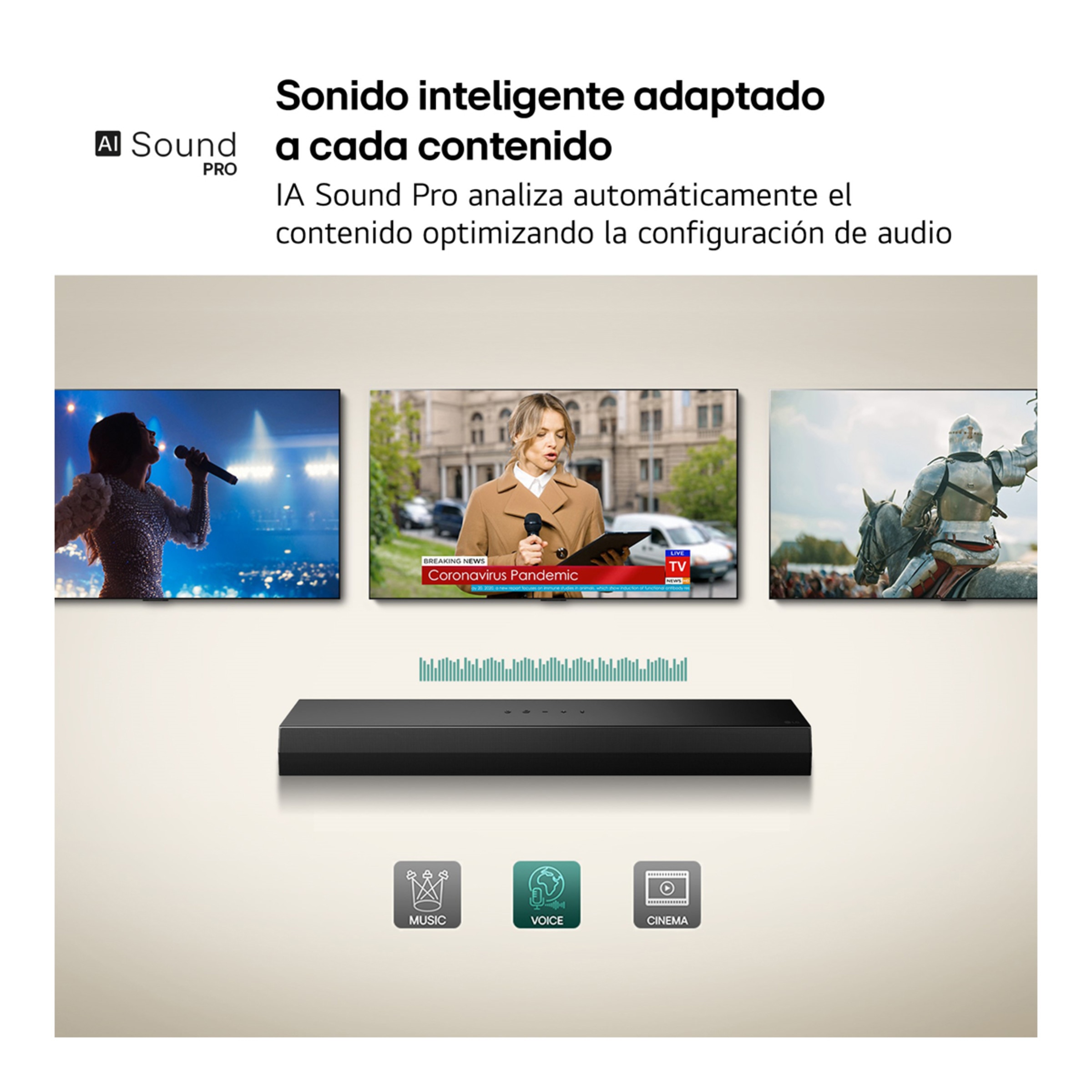 Barra de Sonido LG S20A, 2.0, 50W, Bluetooth 5.3, HDMI-ARC, compacta con doble woofer integrado, Dolby Digital, DTS Digital Surround, Negro Negro-7