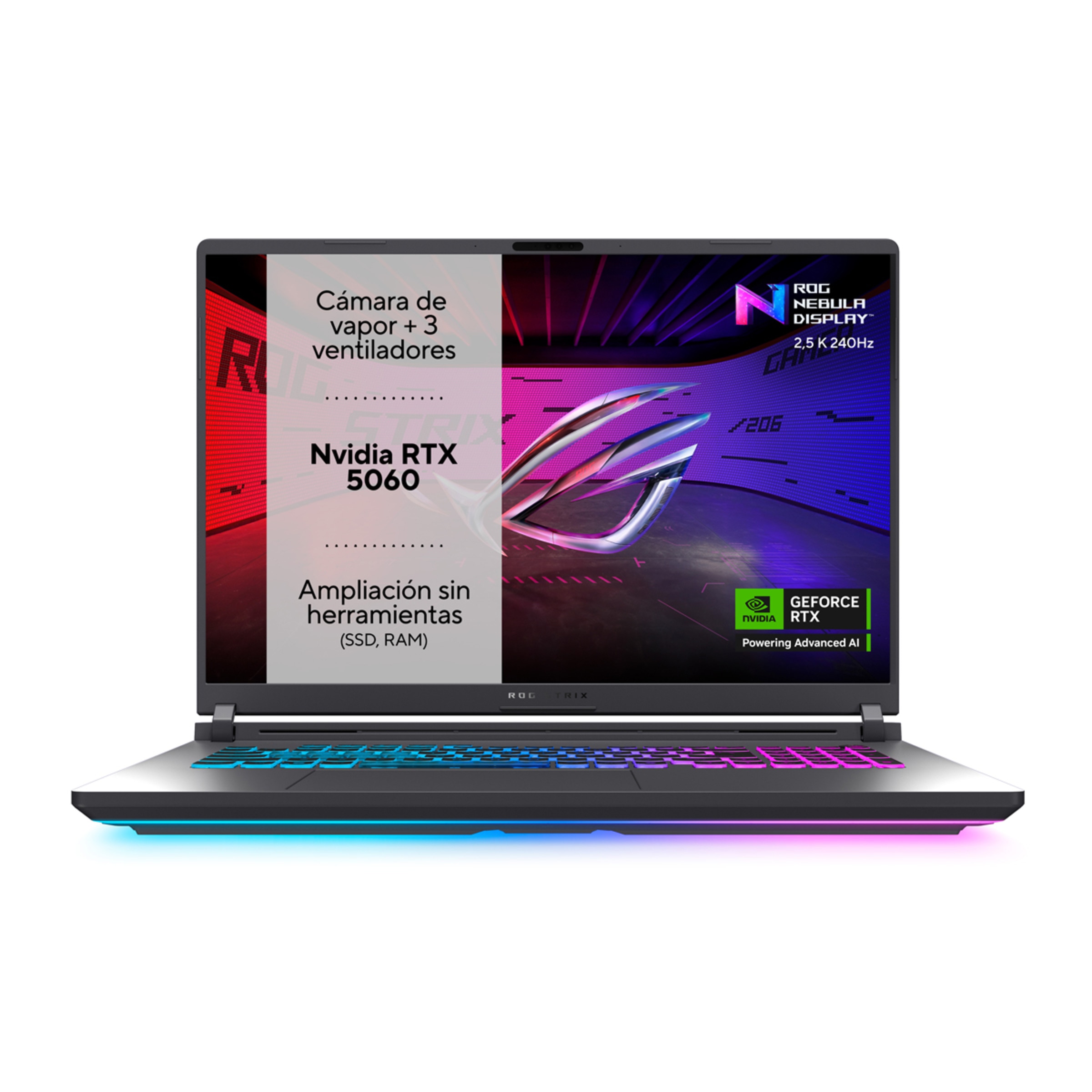 Portátil Gaming ASUS ROG Strix G18 G815LM-S9004, Intel Core Ultra 9-275HX, 32GB, 1TB SSD, Nvidia RTX 5060 8GB, 18", Sin SO Gris eclipse-1