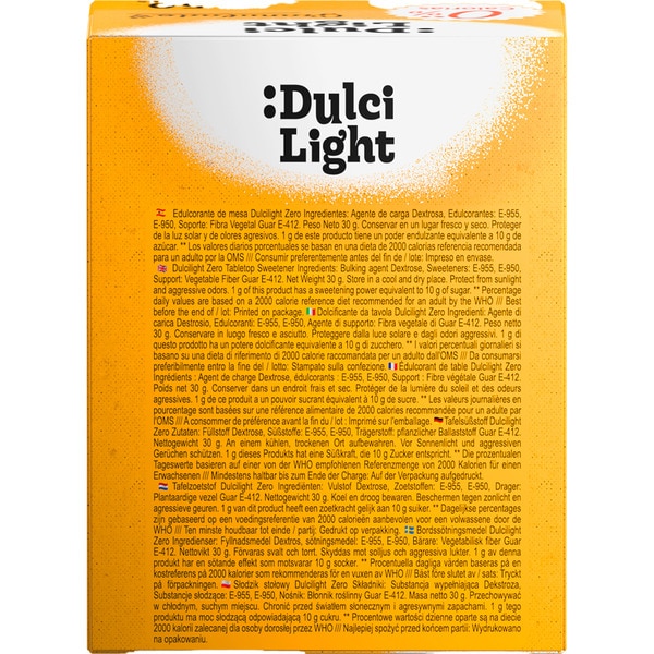 Süßstoff Zero Kalorien natürlicher Geschmack glutenfrei Karton 50 Tütchen