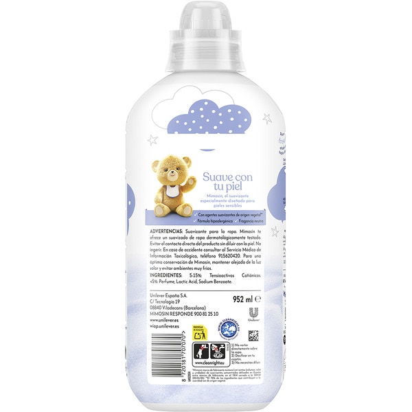 Weichspülerkonzentrat hypoalergen Weich und Schonend Streicheleinheiten Flasche 56 Dosis