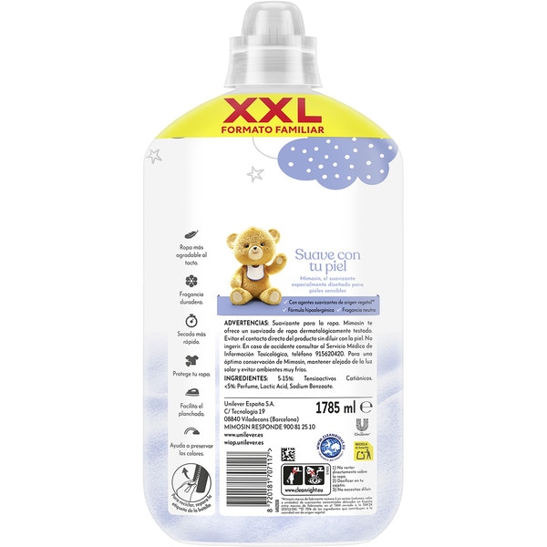 Weichspülerkonzentrat hypoalergen Weich und Schonend Streicheleinheiten Flasche 105 Dosis